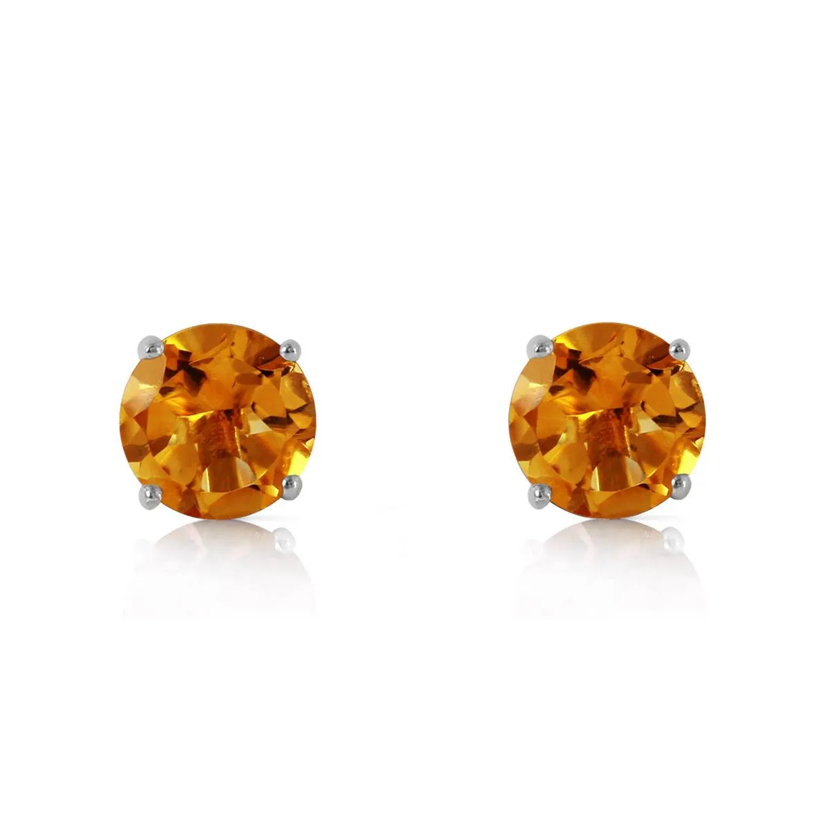 0.95 Carat 14K Solid White Gold Time And Tenderness Citrine Earrings