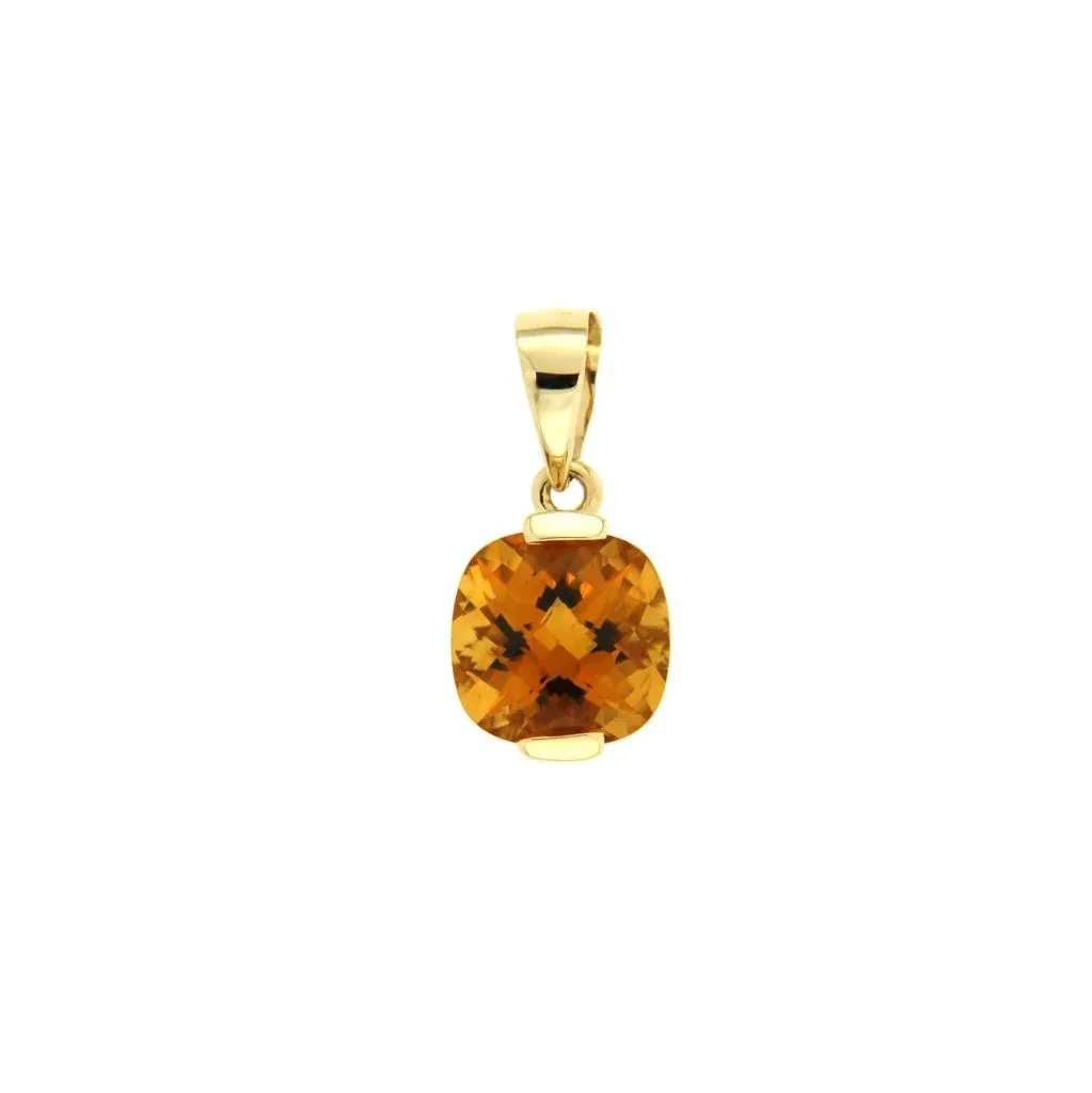 14k Yellow Gold Citrine Pendant