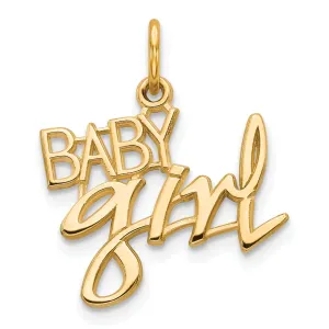 14k Yellow Gold Polished Baby Girl Pendant