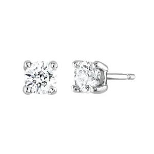 18ct white gold Solitaire Diamond stud earrings 0.50ct