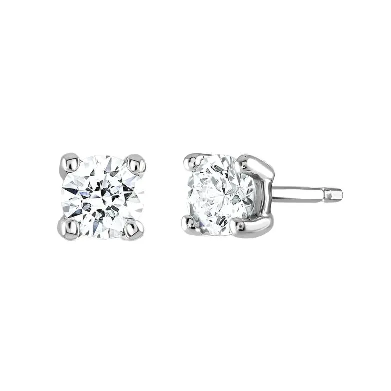 18ct white gold Solitaire Diamond stud earrings 0.50ct