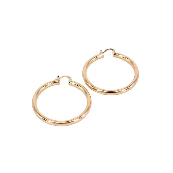 18K Gold-Filled Thick Gold Hoop Earrings