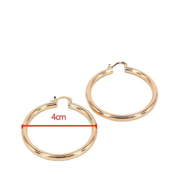 18K Gold-Filled Thick Gold Hoop Earrings