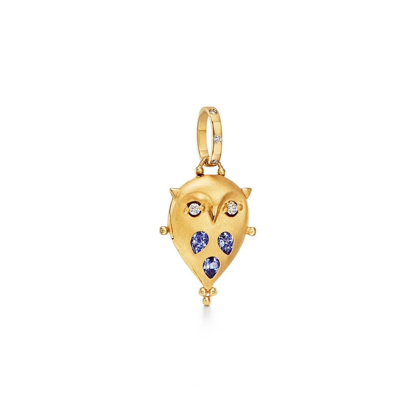 18K Small Owl Locket