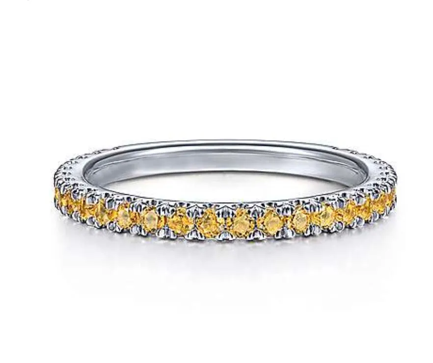 3/4 Citrine Stackable Band