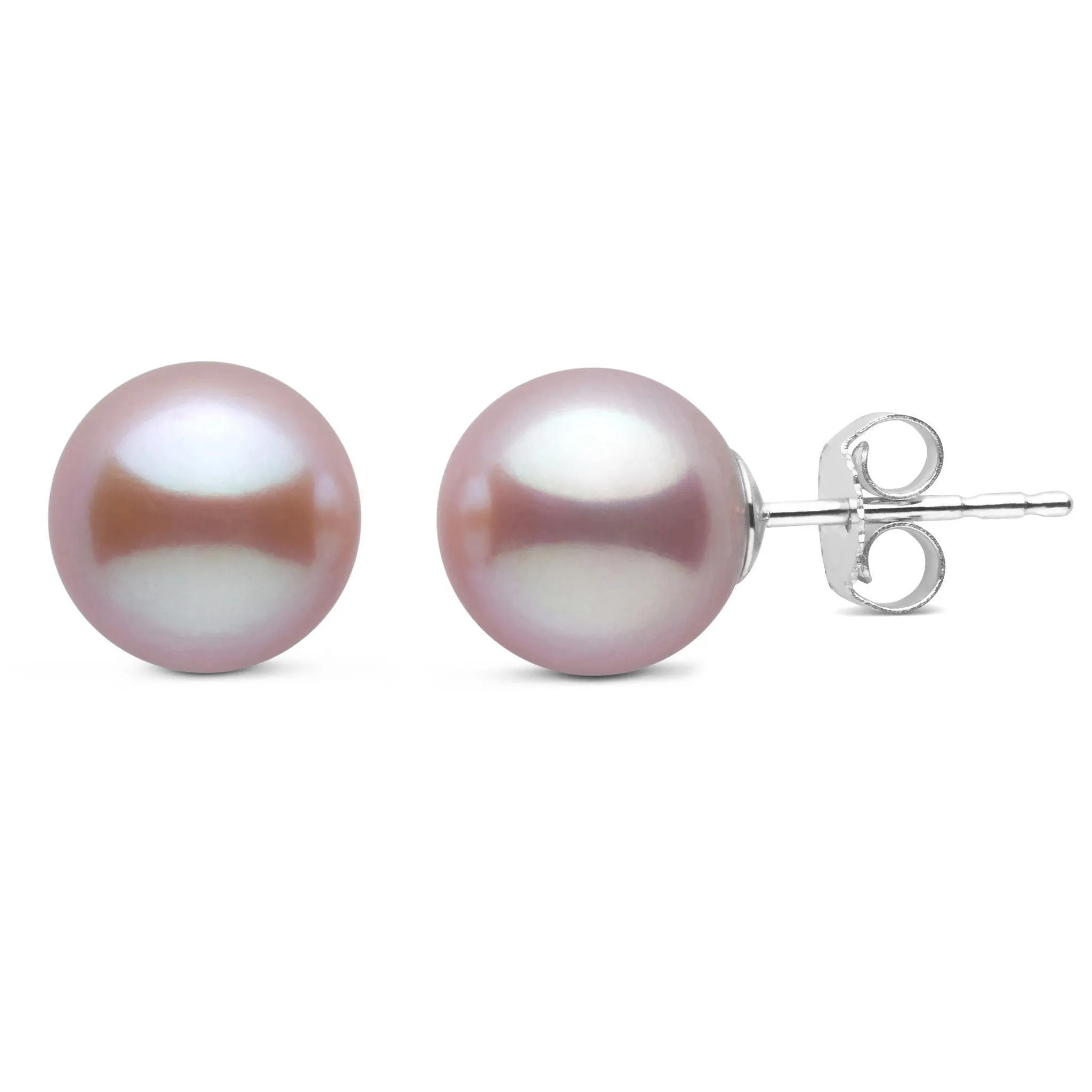 8.5-9.0 mm AAA Lavender Freshwater Pearl Stud Earrings