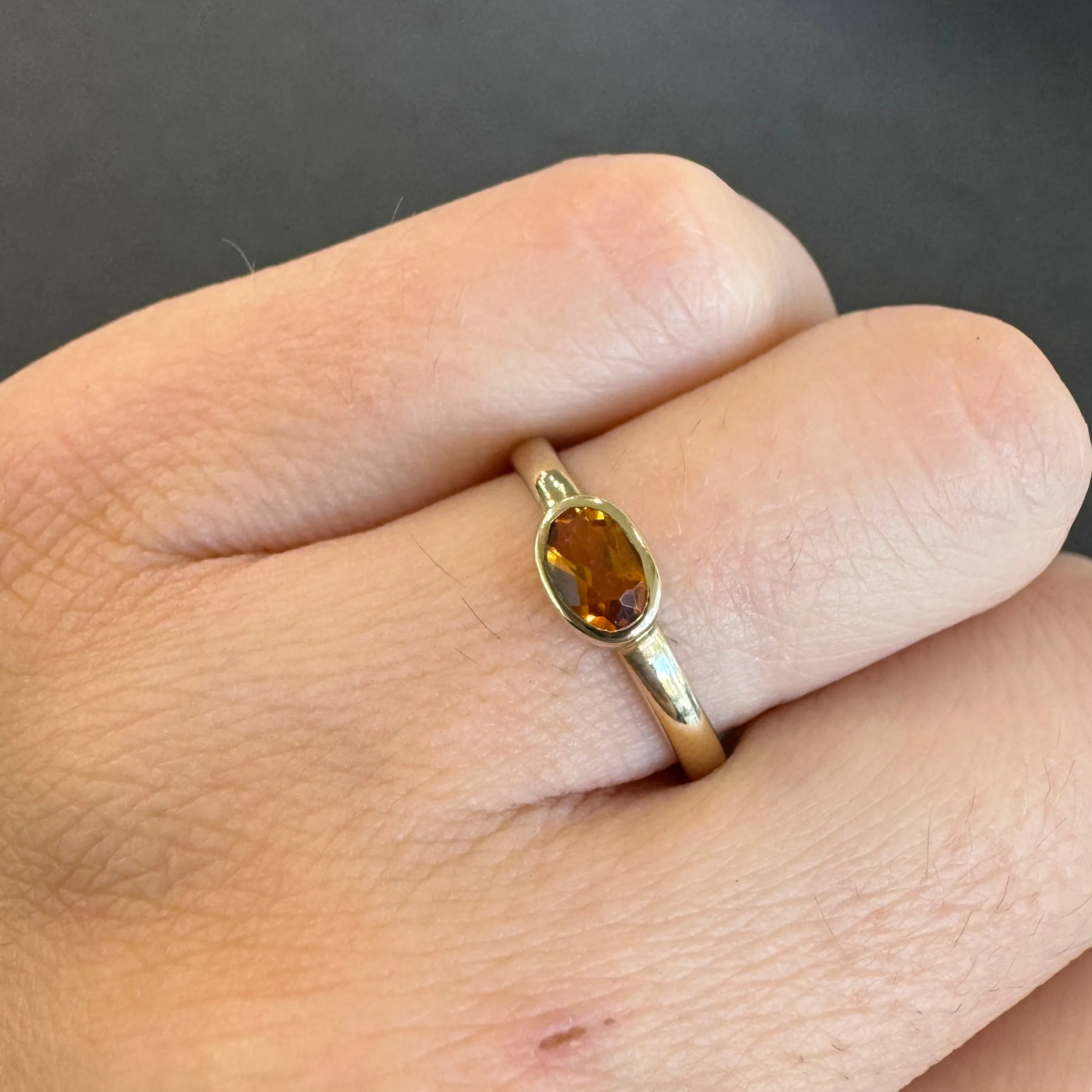 9ct Yellow Gold Oval Citrine Ring