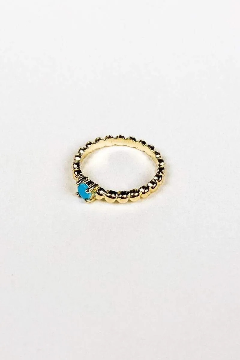 Aaralyn Turquoise Bubble Ring 14k Gold/ 925 Sterling Silver