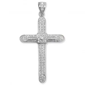 Acotis Silver Pendant Zirconia Cross G6637