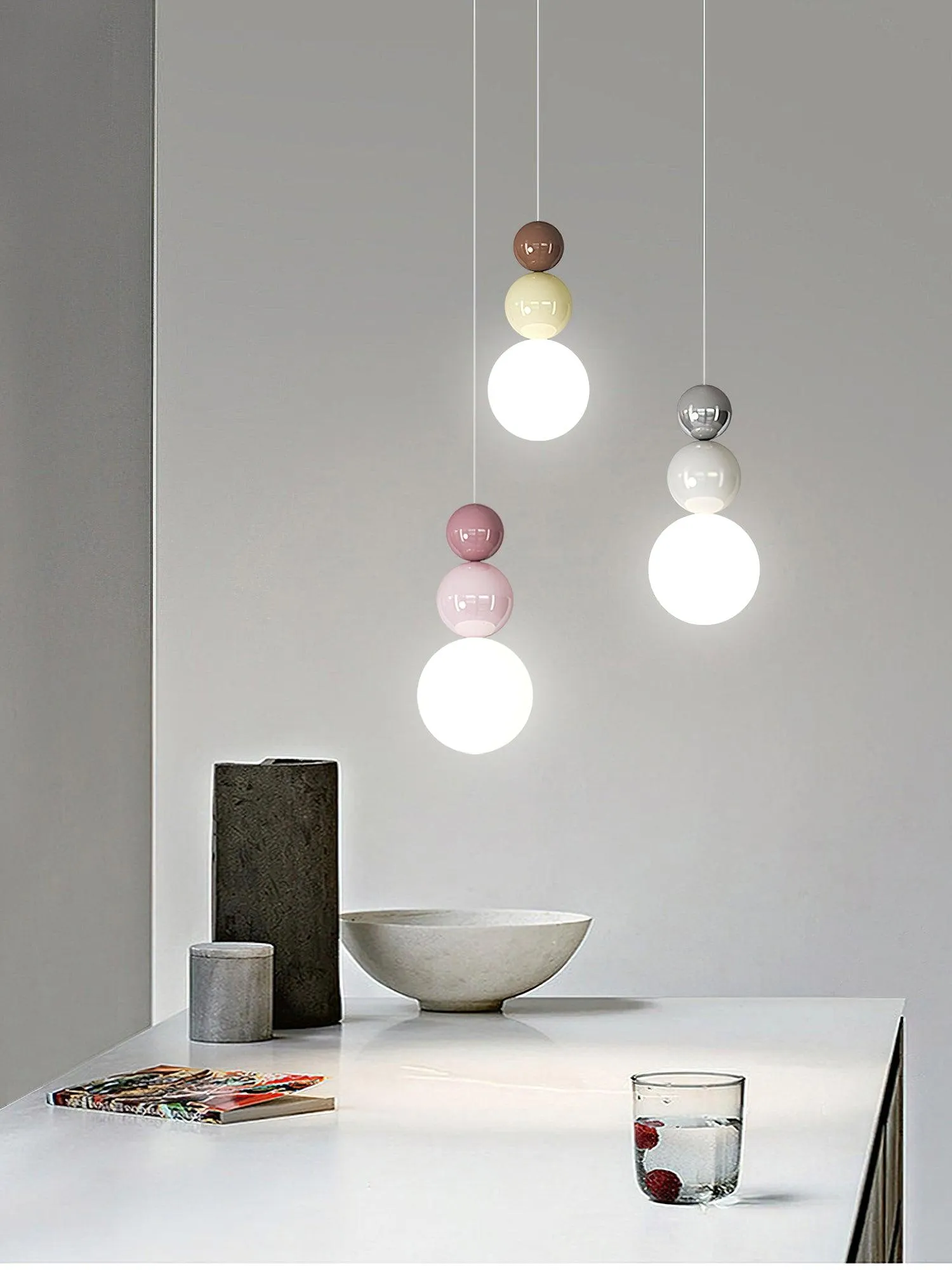 Acrylic Three Ball Pendant Lamp