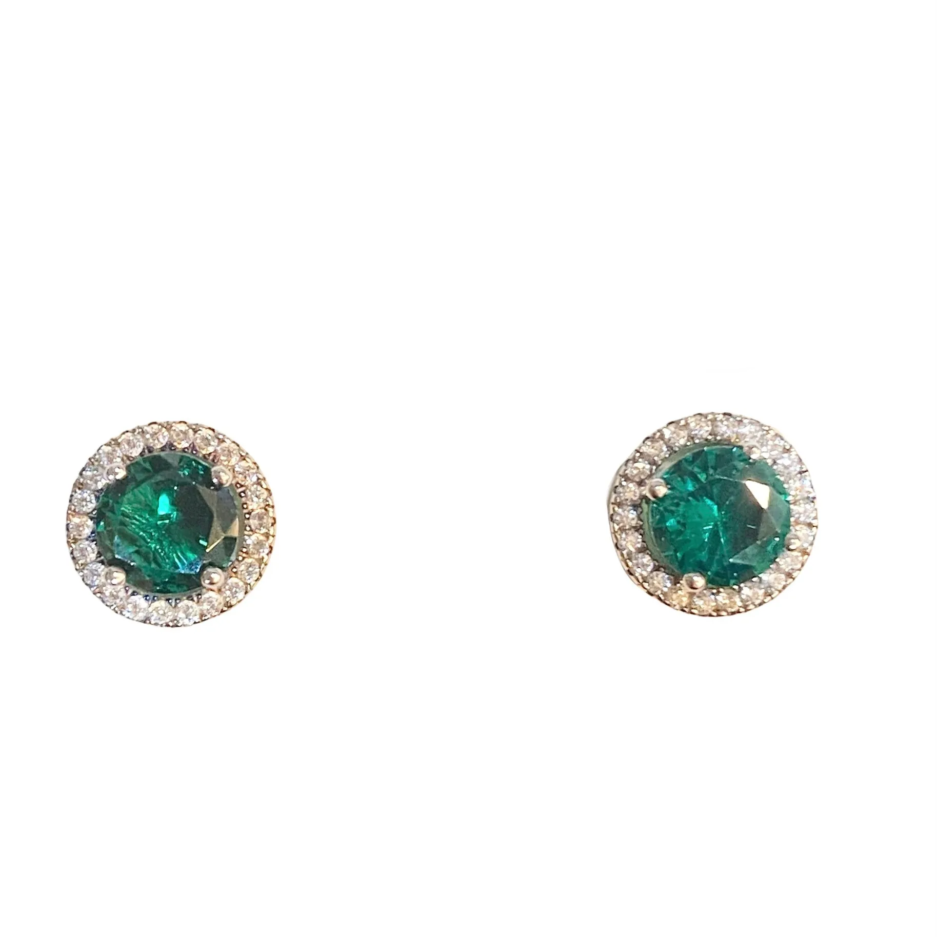 Adriene Birthstone Sparkle SILVER Studs