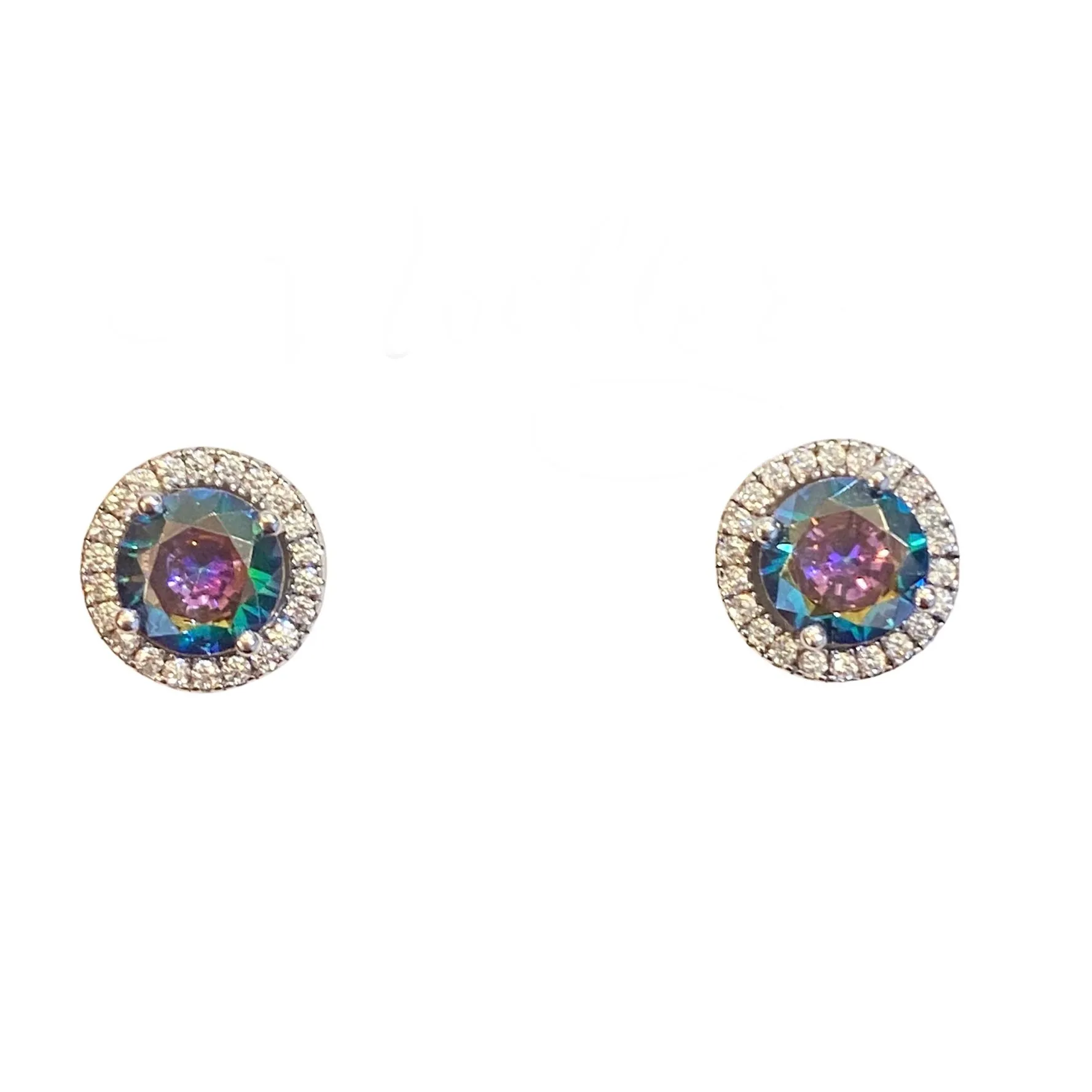 Adriene Birthstone Sparkle SILVER Studs