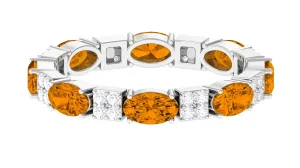 Alternate Citrine and Diamond Eternity Ring