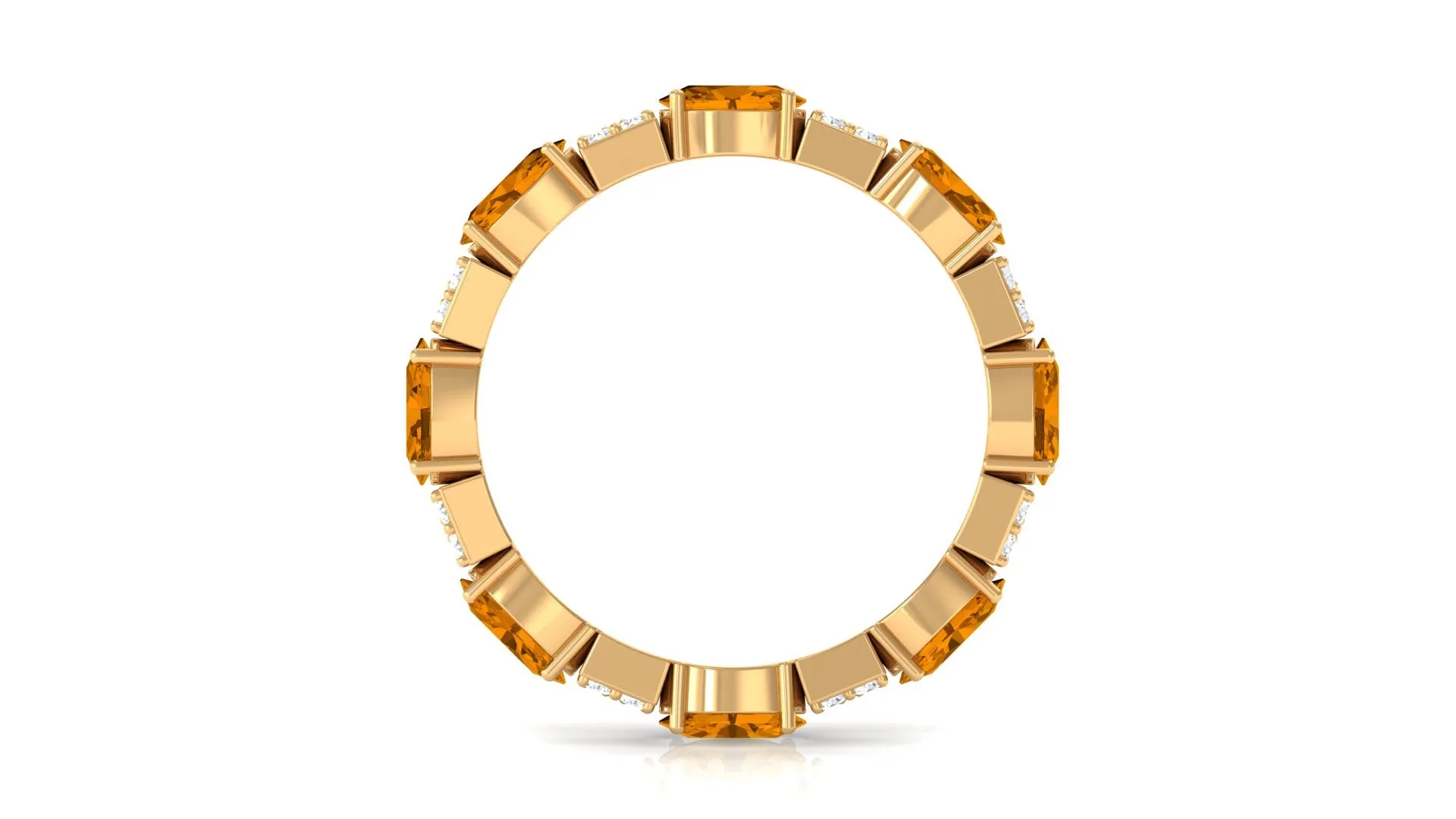 Alternate Citrine and Diamond Eternity Ring