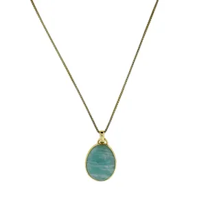 Amazonite Pendant in Yellow Gold Vermeil