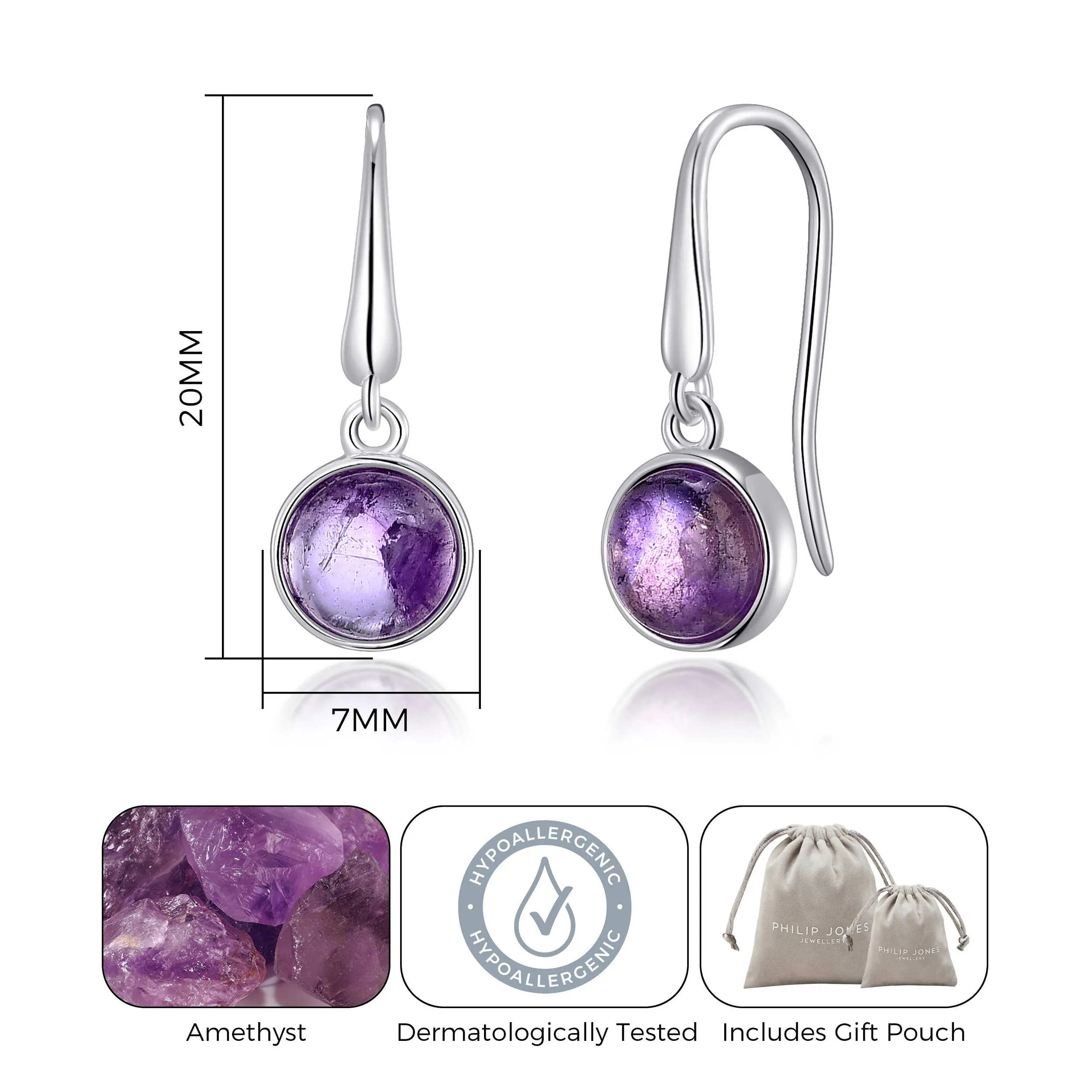 Amethyst Drop Earrings