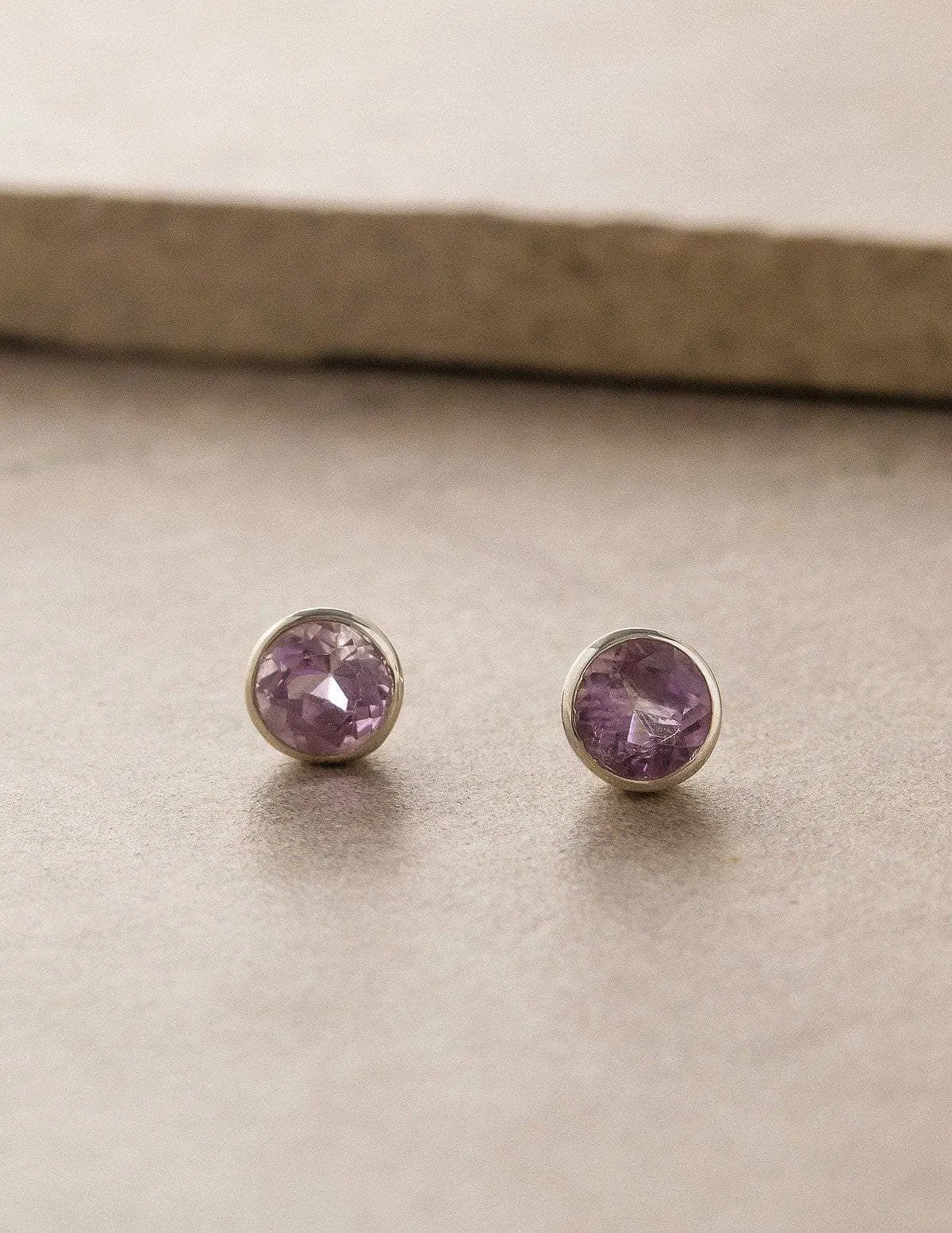 Amethyst Stud Earrings