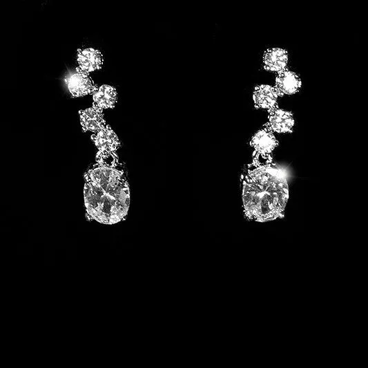 Amiee Bubble Dangle Stud Earrings | 1.75ct