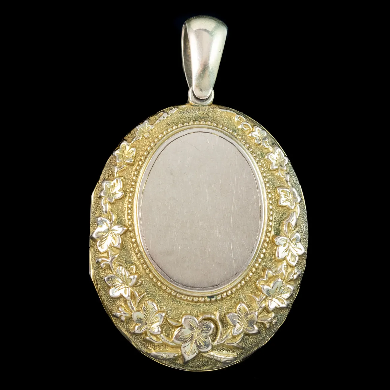 Antique Victorian Bird Nest Ivy Locket 9ct Gold