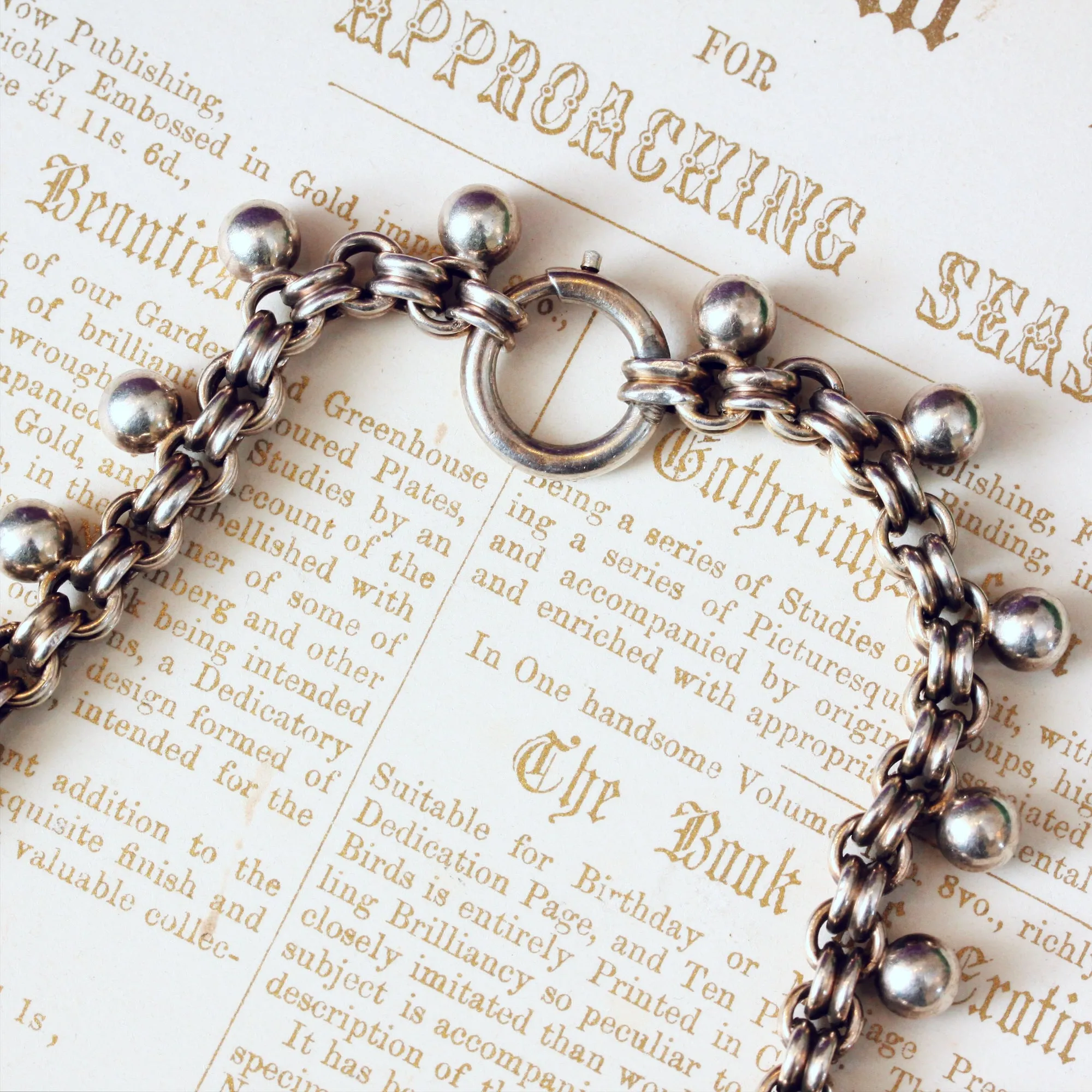 Antique Victorian Silver Collarette Chain