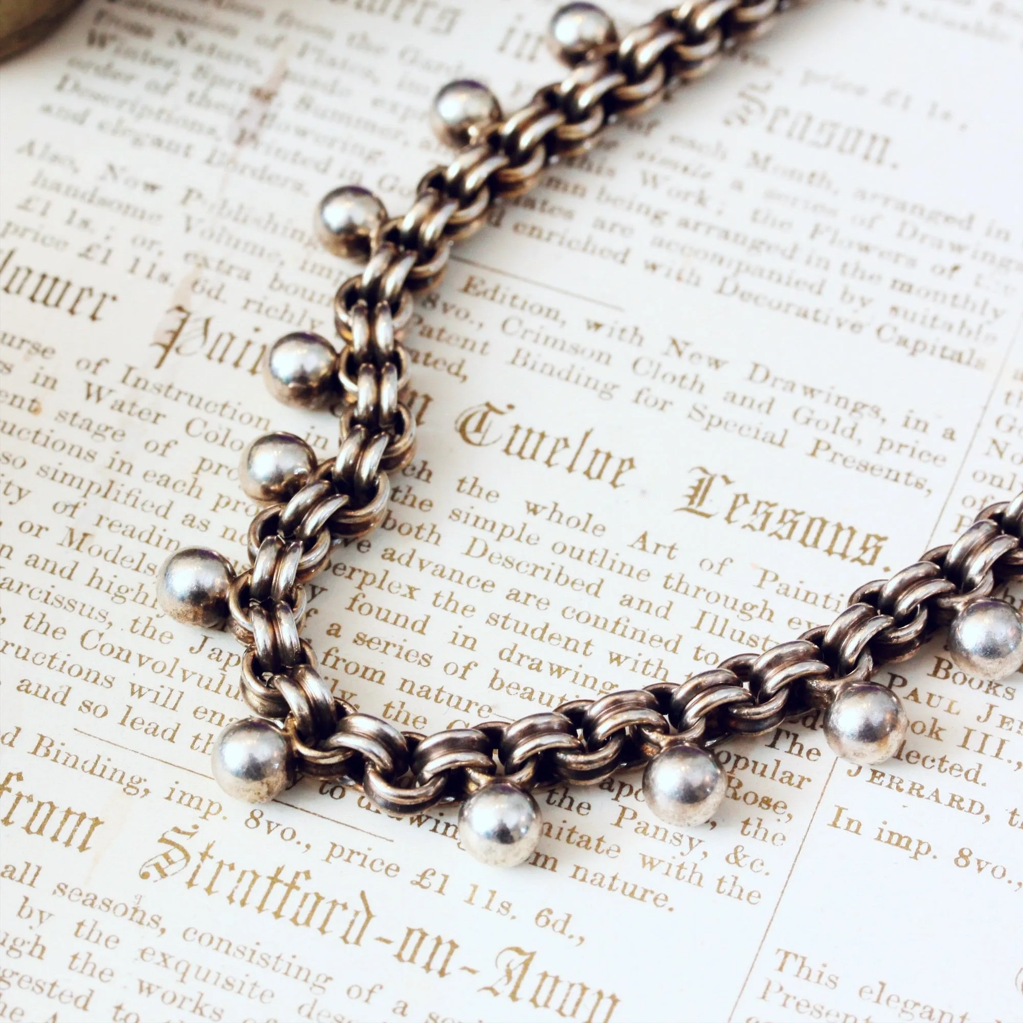 Antique Victorian Silver Collarette Chain