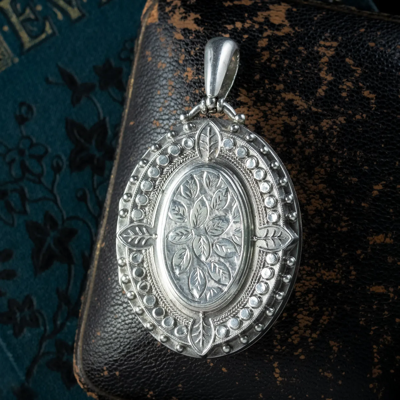 Antique Victorian Sterling Silver Locket Dated 1883