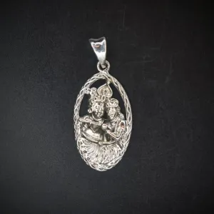 Asp Silver Radha Krishna Pendant