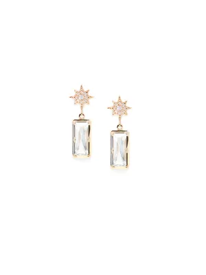 Aztec North Star Baguette Earrings