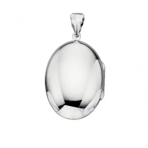 Beginnings Sterling Silver P3531 Large Oval Locket Pendant