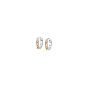 Beloved Citrine Huggie Sterling Silver Earrings JE08_SLV