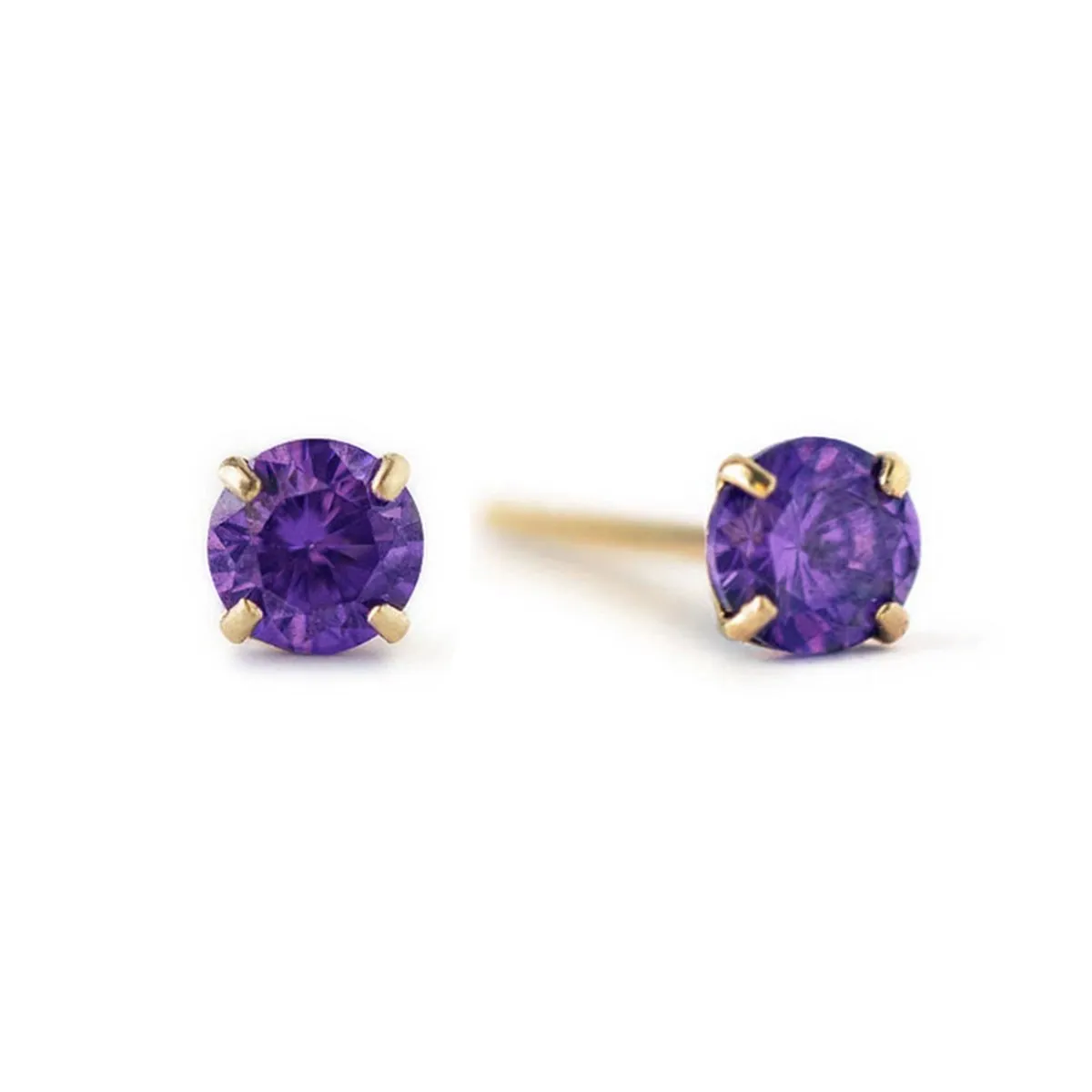 Birthstone Studs Amethyst