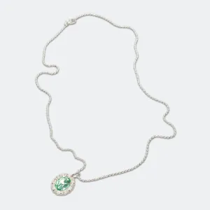 Bound Willow Pendant - 925 Silver/Green Sapphire