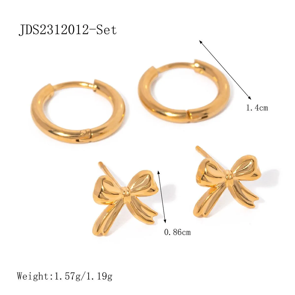 Bow & Hoop Set Earring