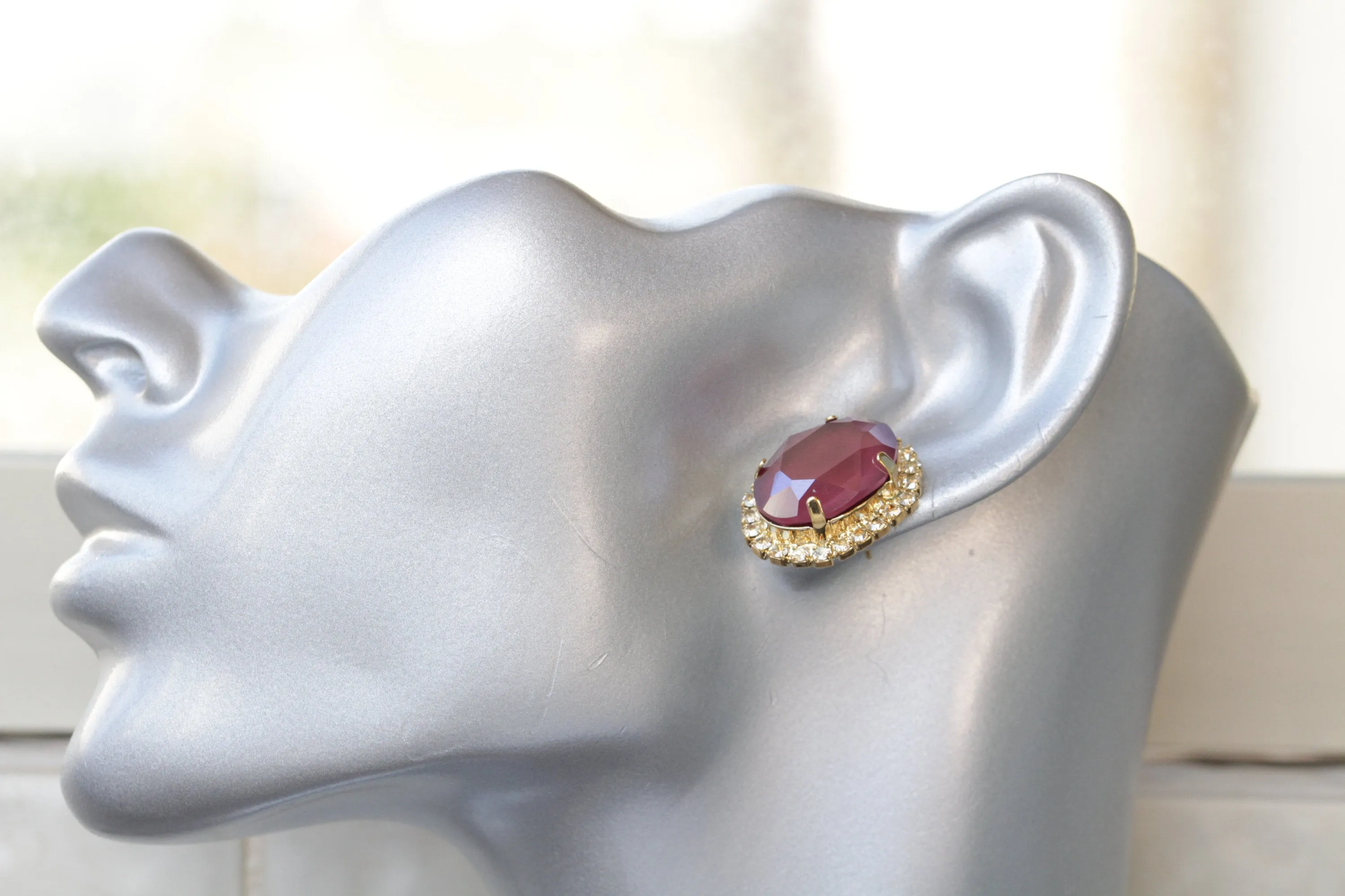 BURGUNDY EARRINGS