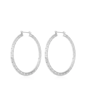 Chloe Chain Hoops- Silver