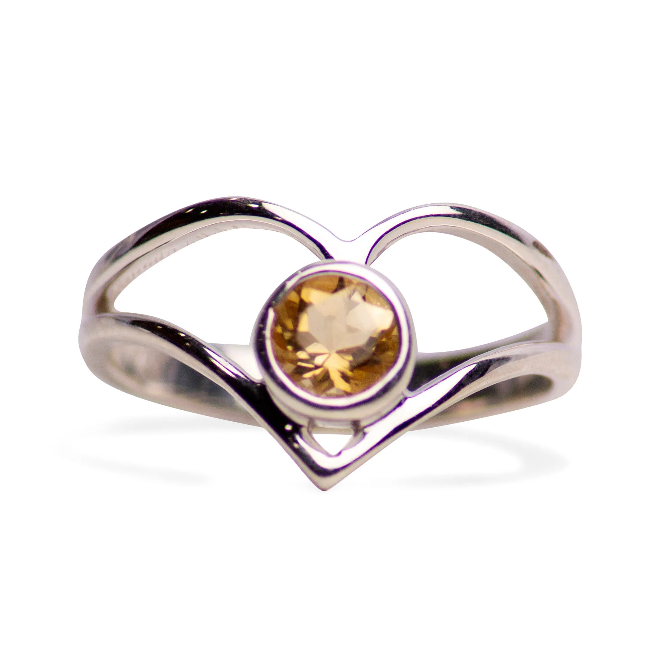 Citrine and Silver Ring