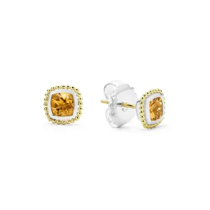 Citrine Caviar Stud Earrings