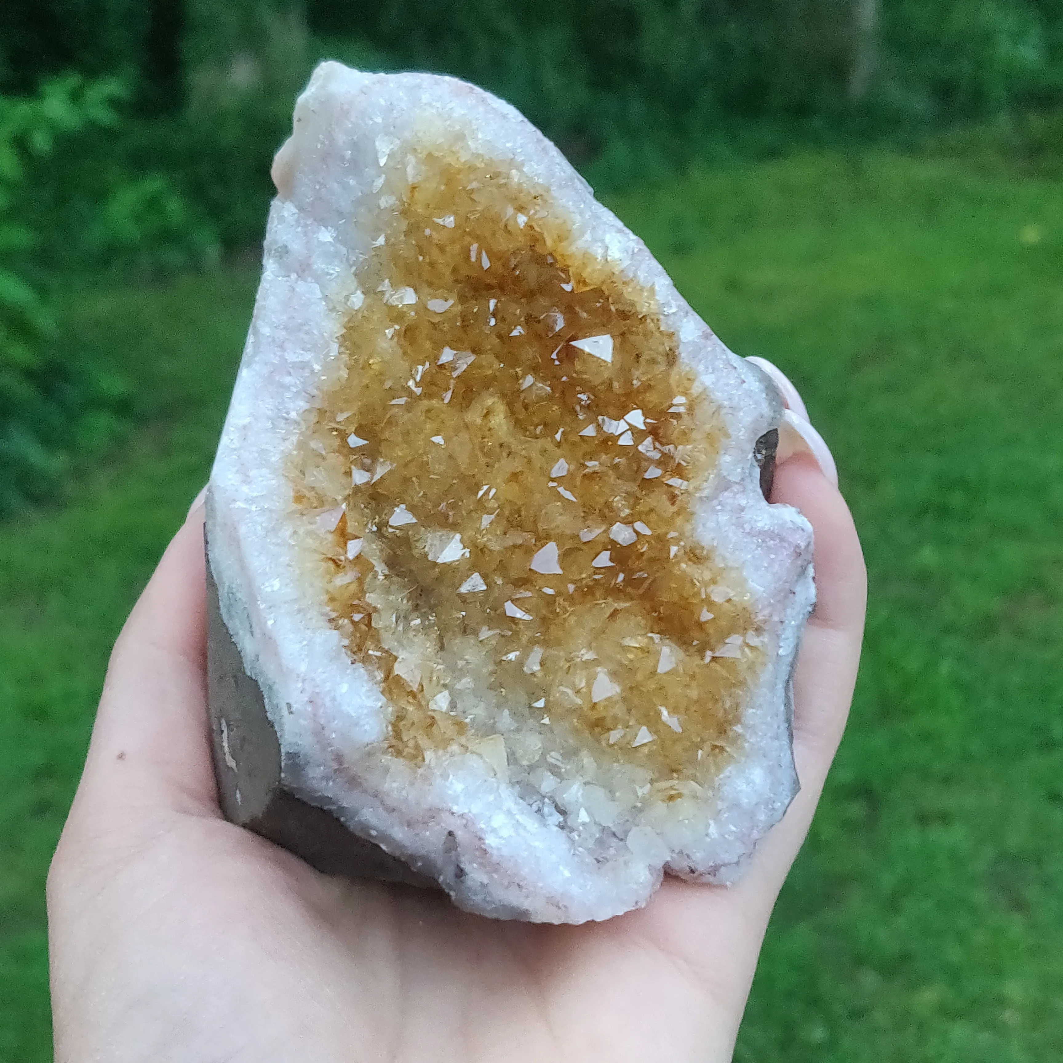 Citrine Geode Free Form, Cut Base (#5)