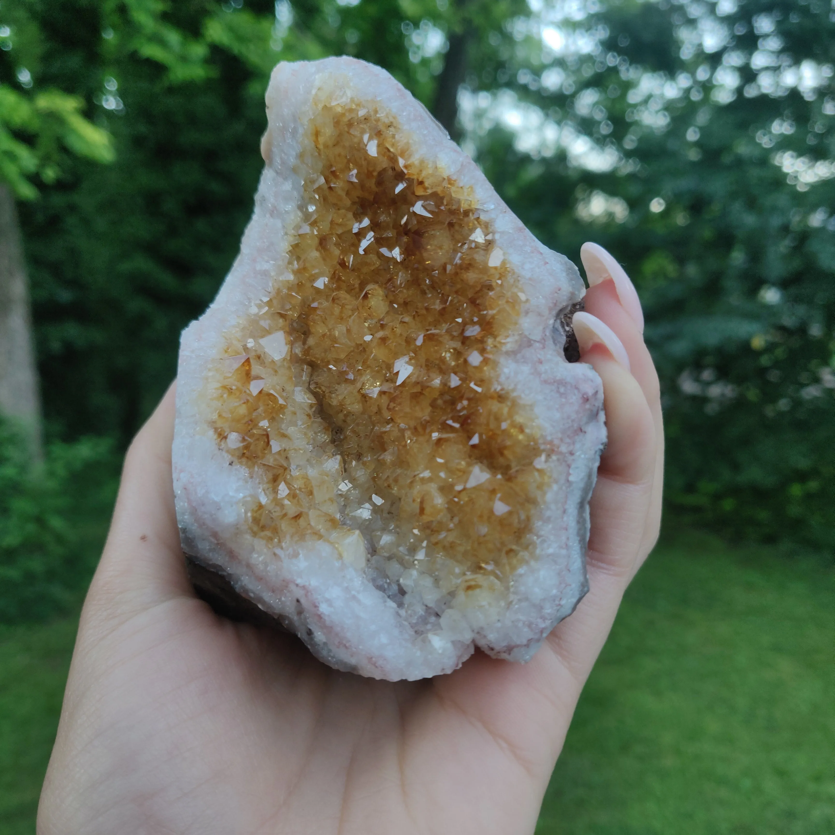 Citrine Geode Free Form, Cut Base (#5)