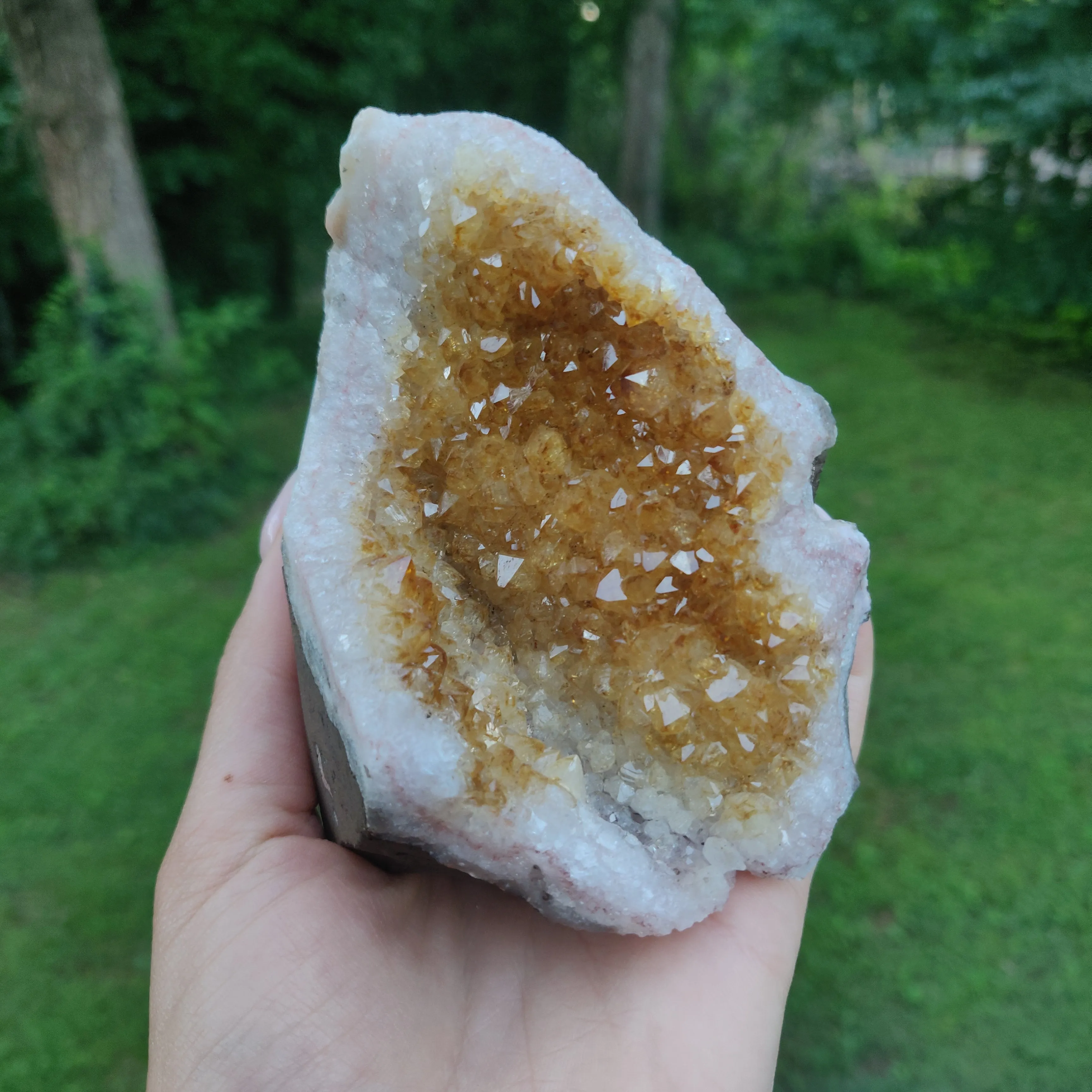 Citrine Geode Free Form, Cut Base (#5)