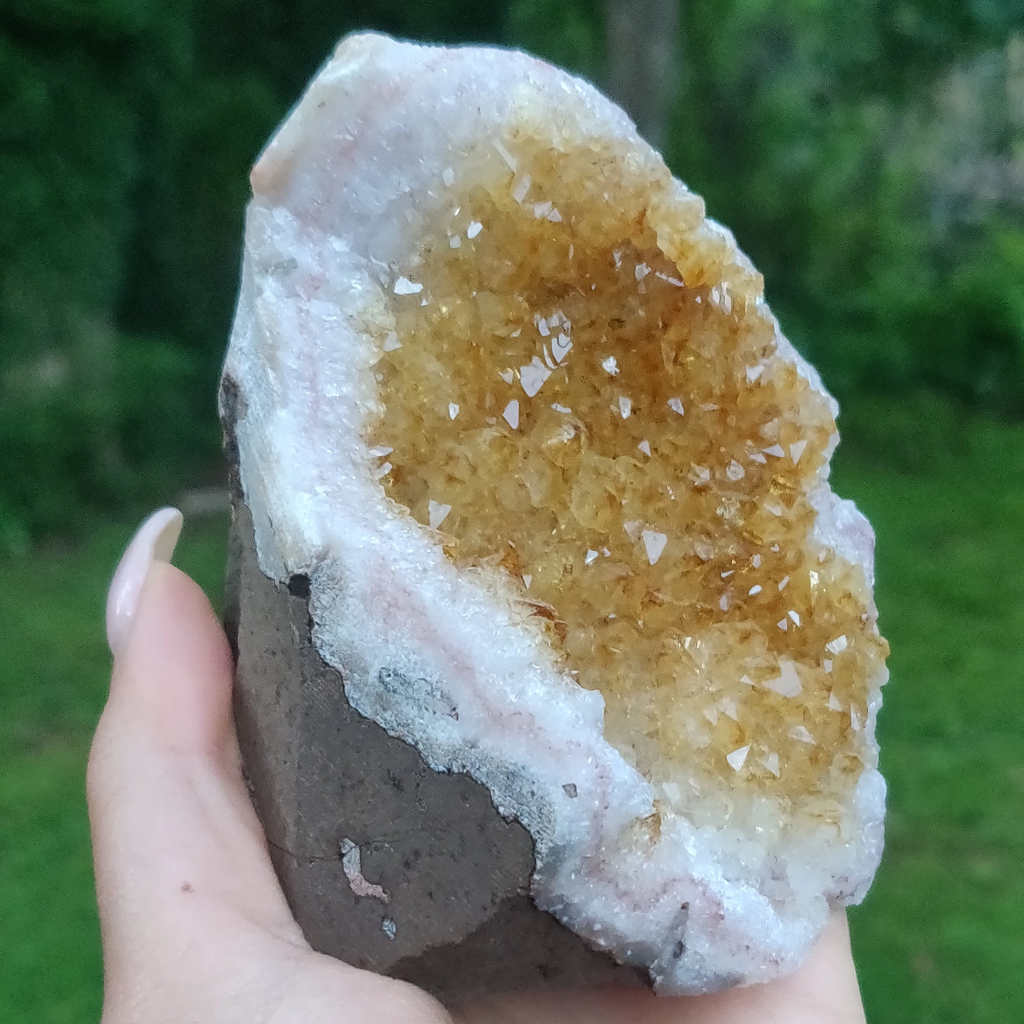 Citrine Geode Free Form, Cut Base (#5)