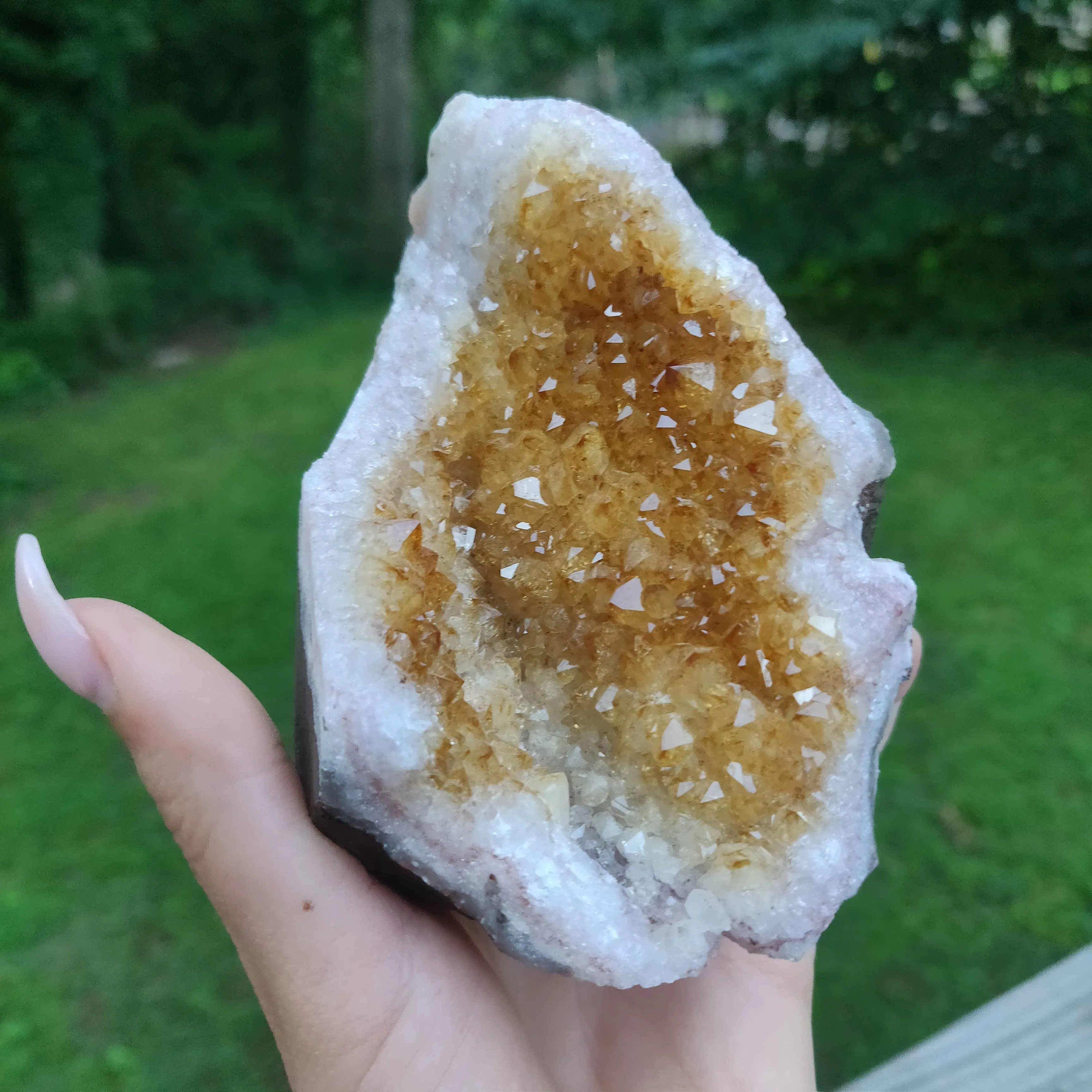 Citrine Geode Free Form, Cut Base (#5)