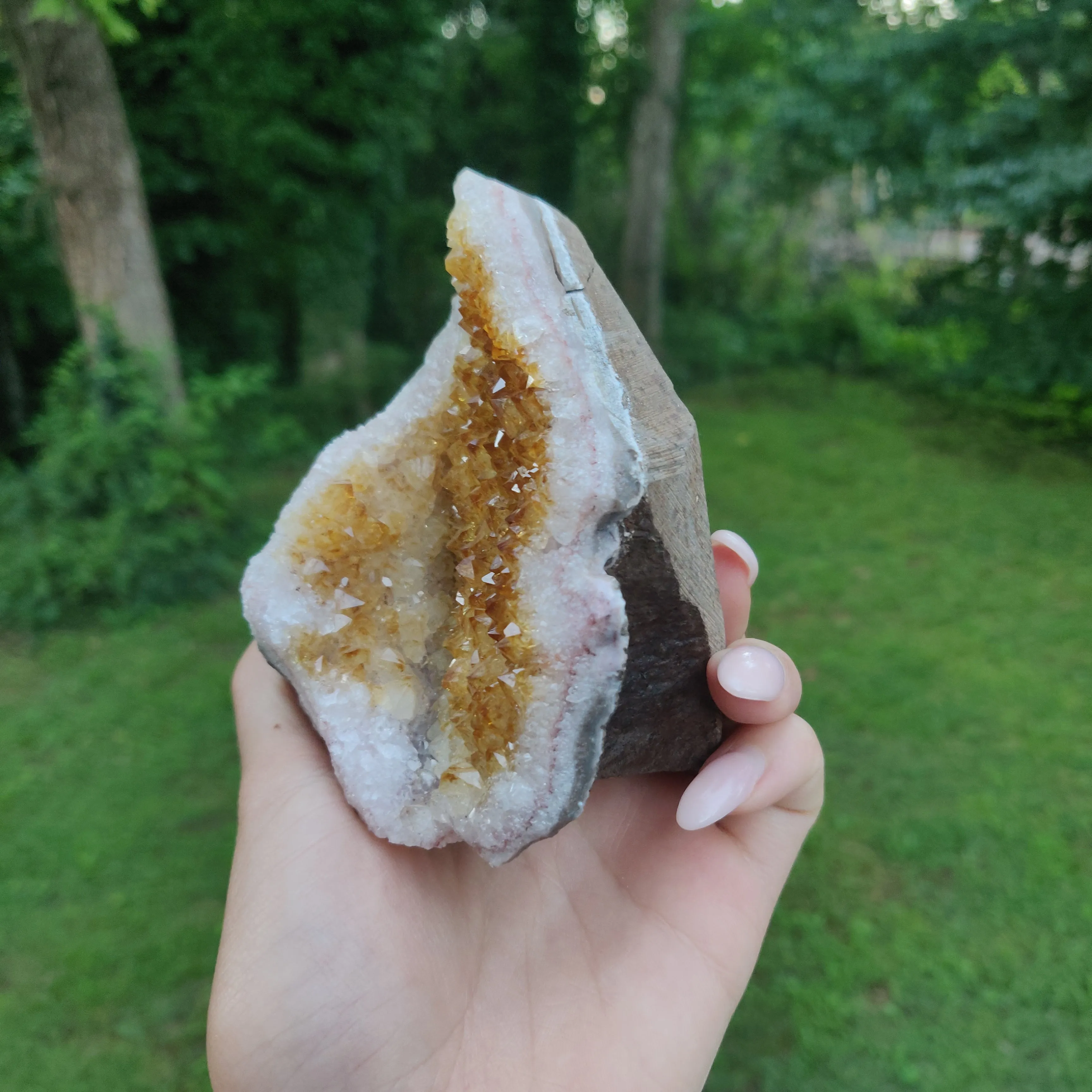 Citrine Geode Free Form, Cut Base (#5)