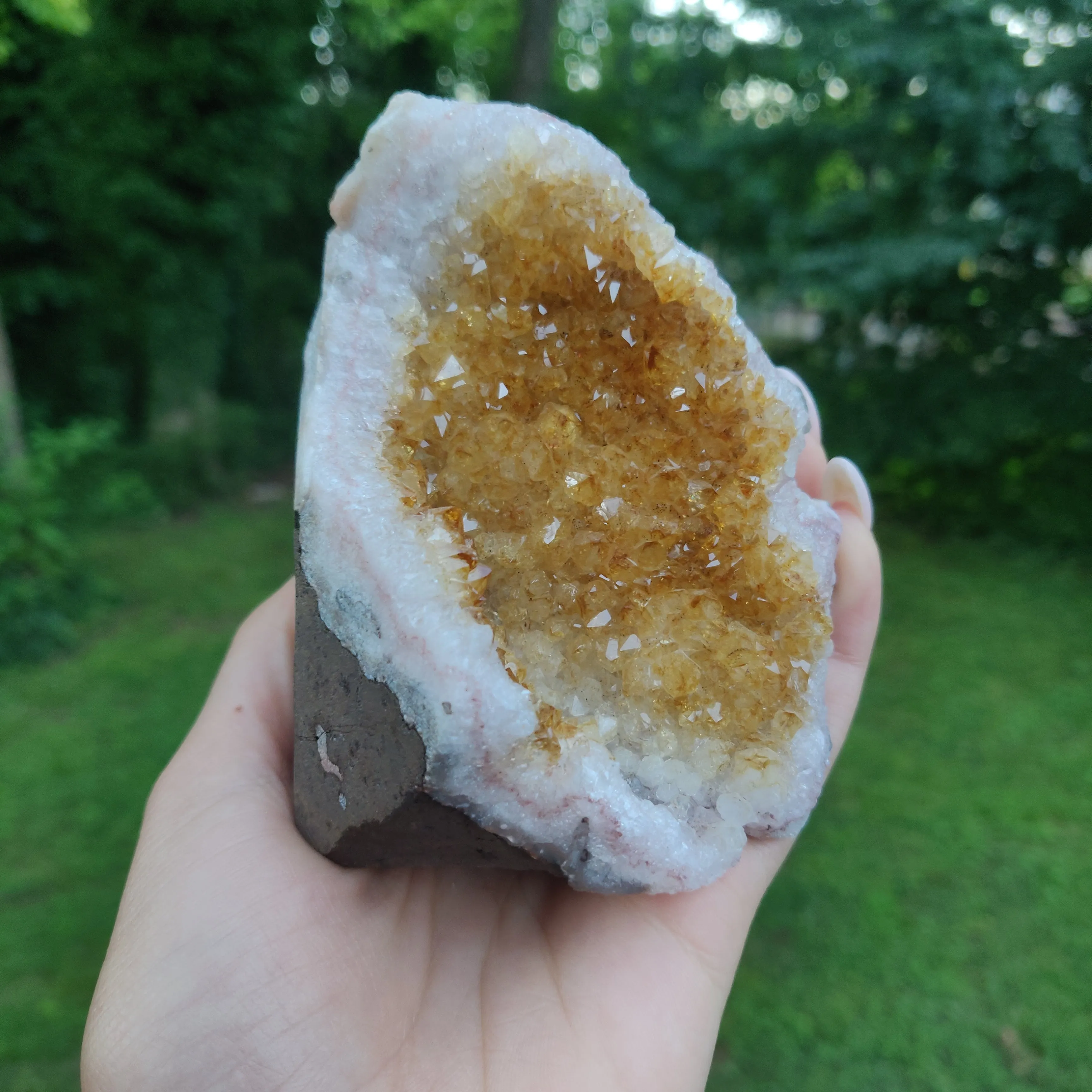 Citrine Geode Free Form, Cut Base (#5)