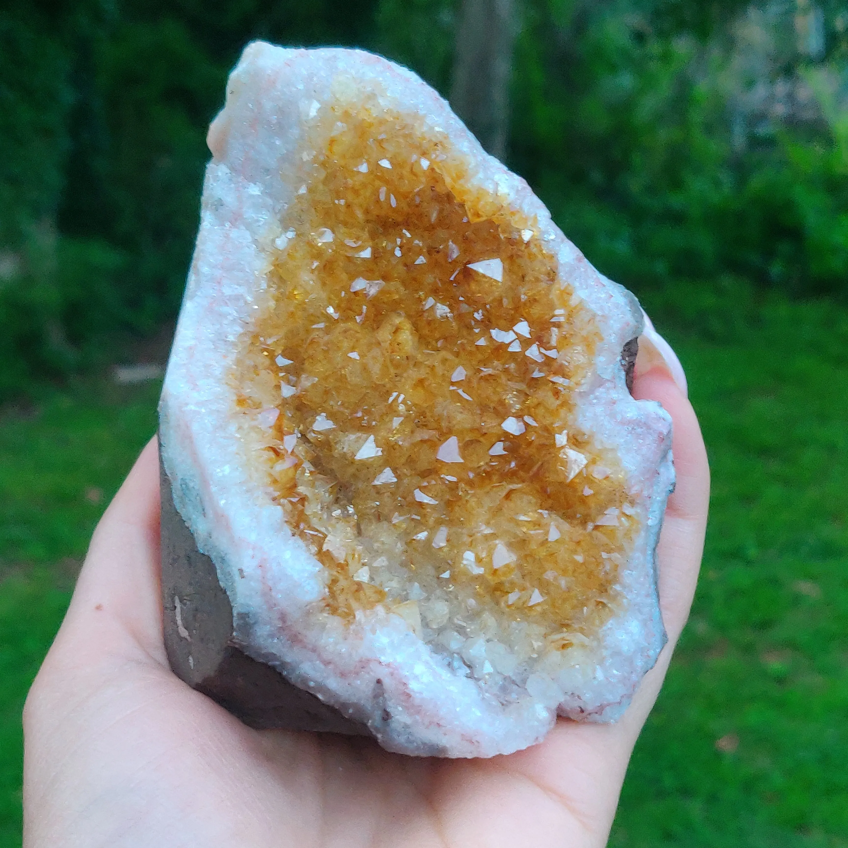 Citrine Geode Free Form, Cut Base (#5)