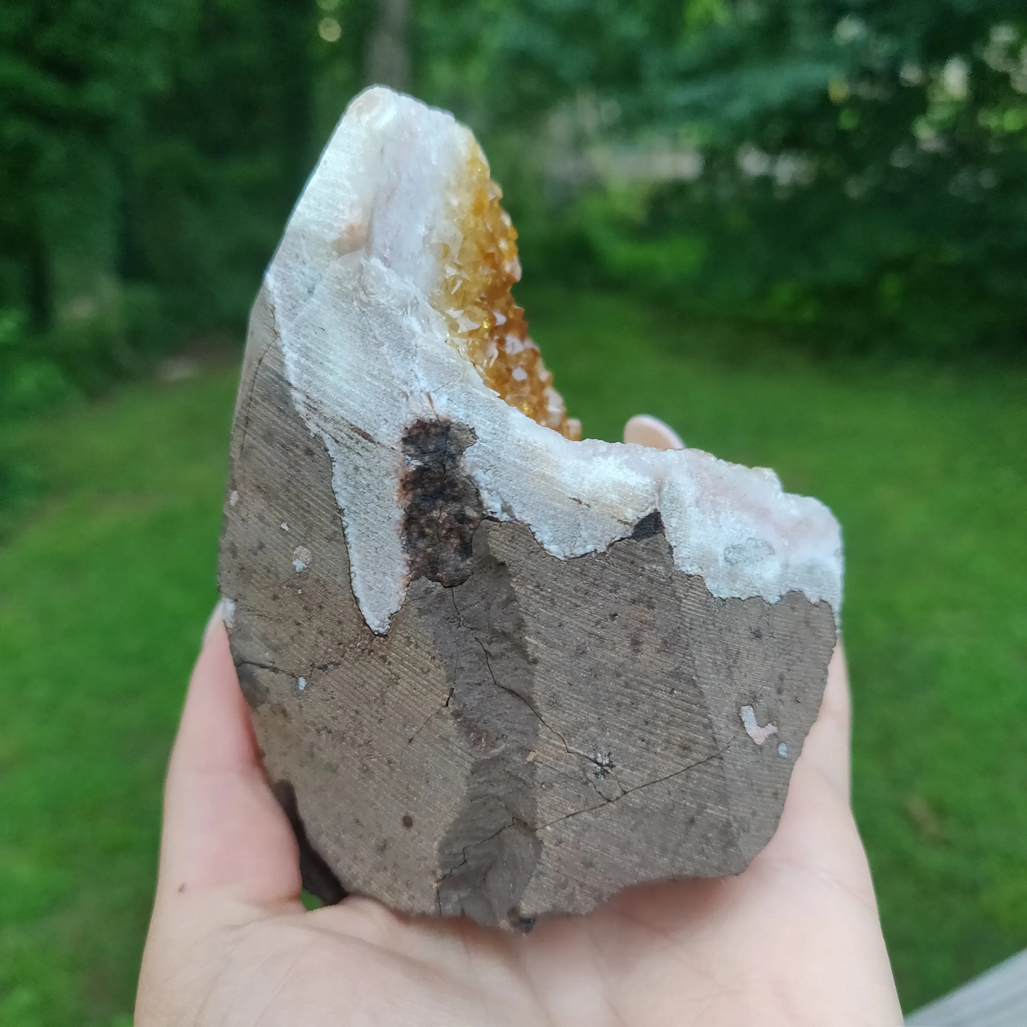 Citrine Geode Free Form, Cut Base (#5)