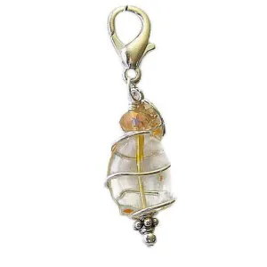 Citrine Healing Dog Collar Charm Oval Pawmulet