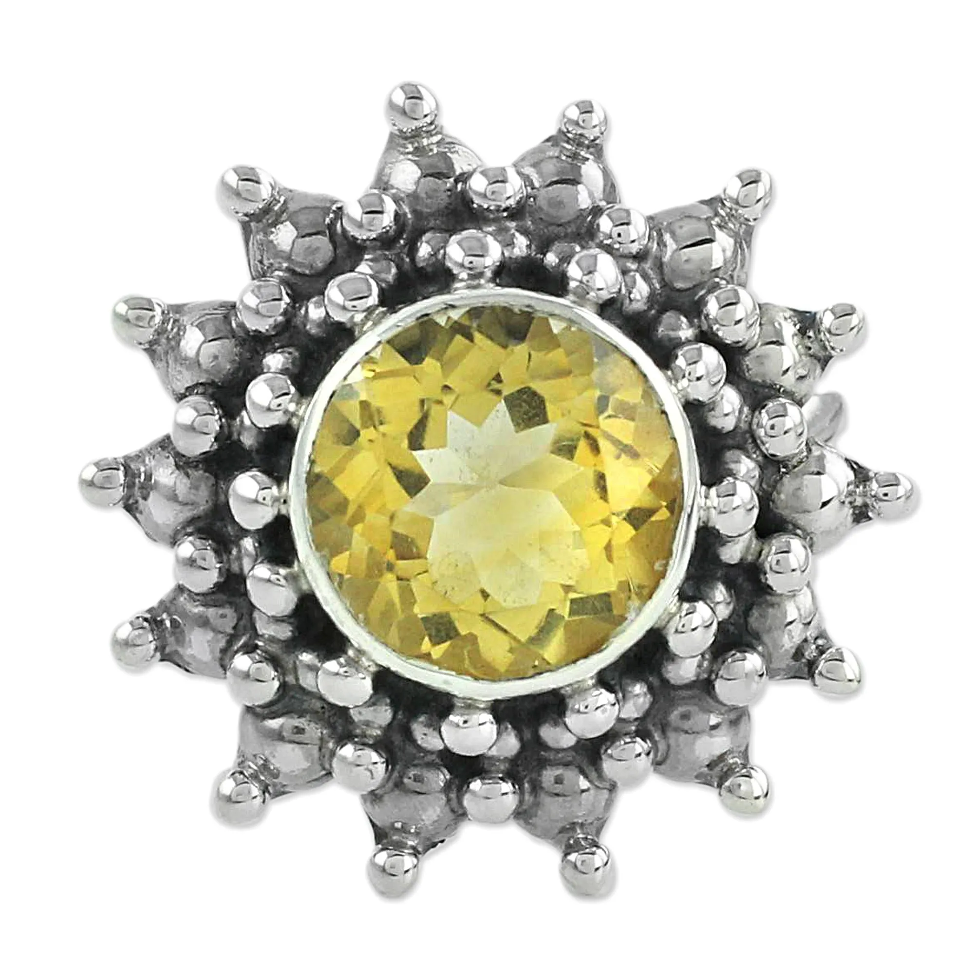 Citrine Jewelry Artisan Crafted Sterling Silver Jewelry - Star | NOVICA