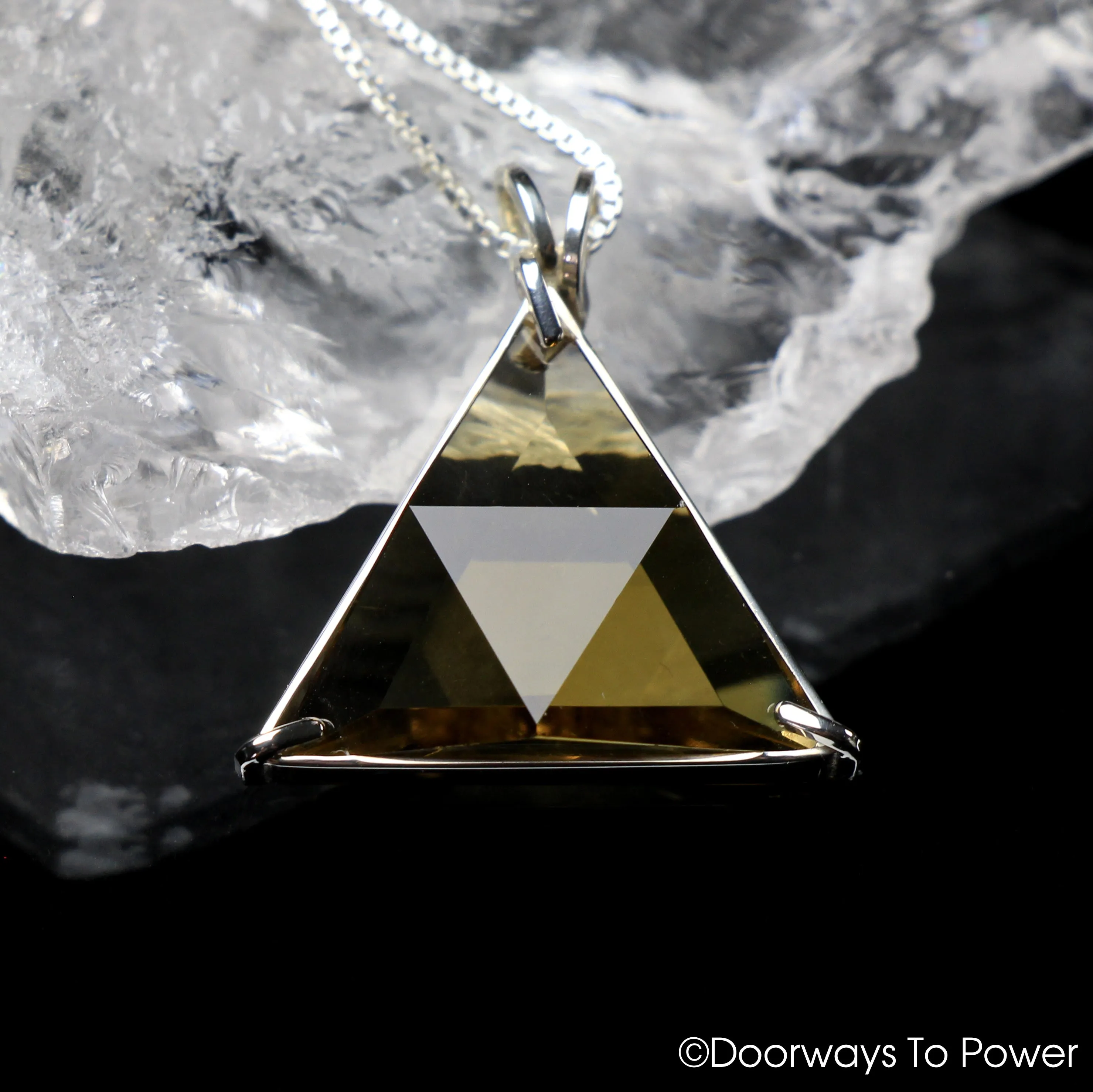 Citrine Star of David Vogel Crystal Pendant .925