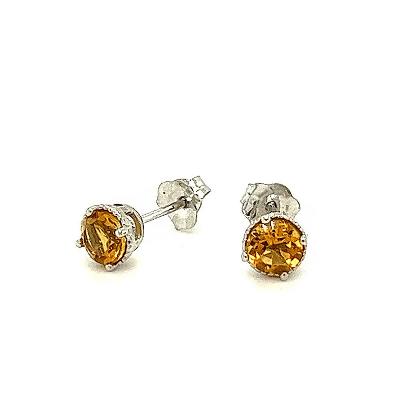 Citrine Stud Earrings